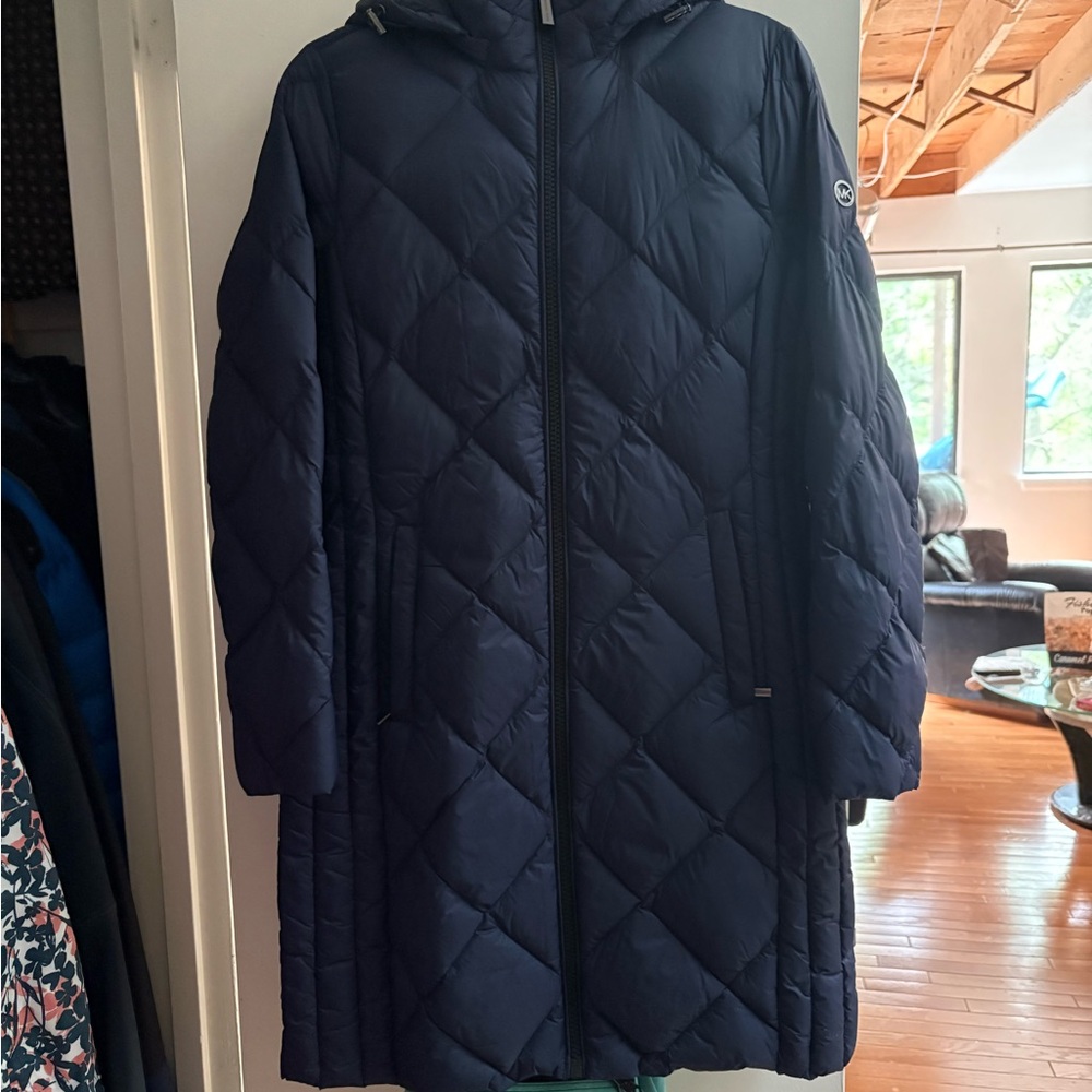 NWOT MICHAEL KORS Women's Diamond Quilted Packable Hooded Puffer Jacket sz S - Picture 4 of 6